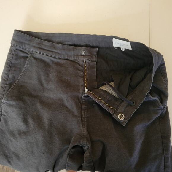 RAG & BONE Joggers Womens Medium Charcoal Stretch Elastic Waist Zip Streetwear - Picture 6 of 10